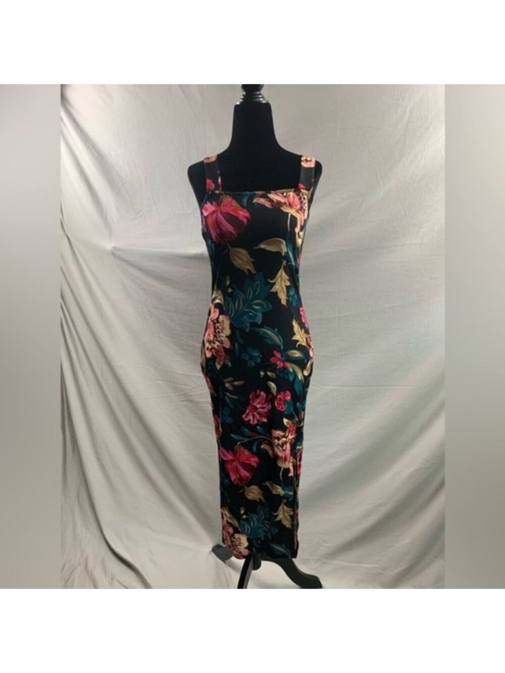Boho Floral Print Split Thigh Cami Dress - Picture 6 of 7